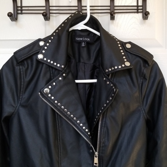 Studded Faux Leather Jacket size S - Picture 2 of 8